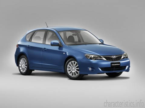 SUBARU Поколение
 Impreza III Hatchback 1.5R AT (107 Hp) Технические характеристики
