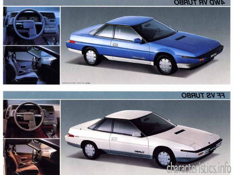 SUBARU Покоління
 XT Coupe 1.8 i 4WD Turbo (98 Hp) Технічні характеристики
